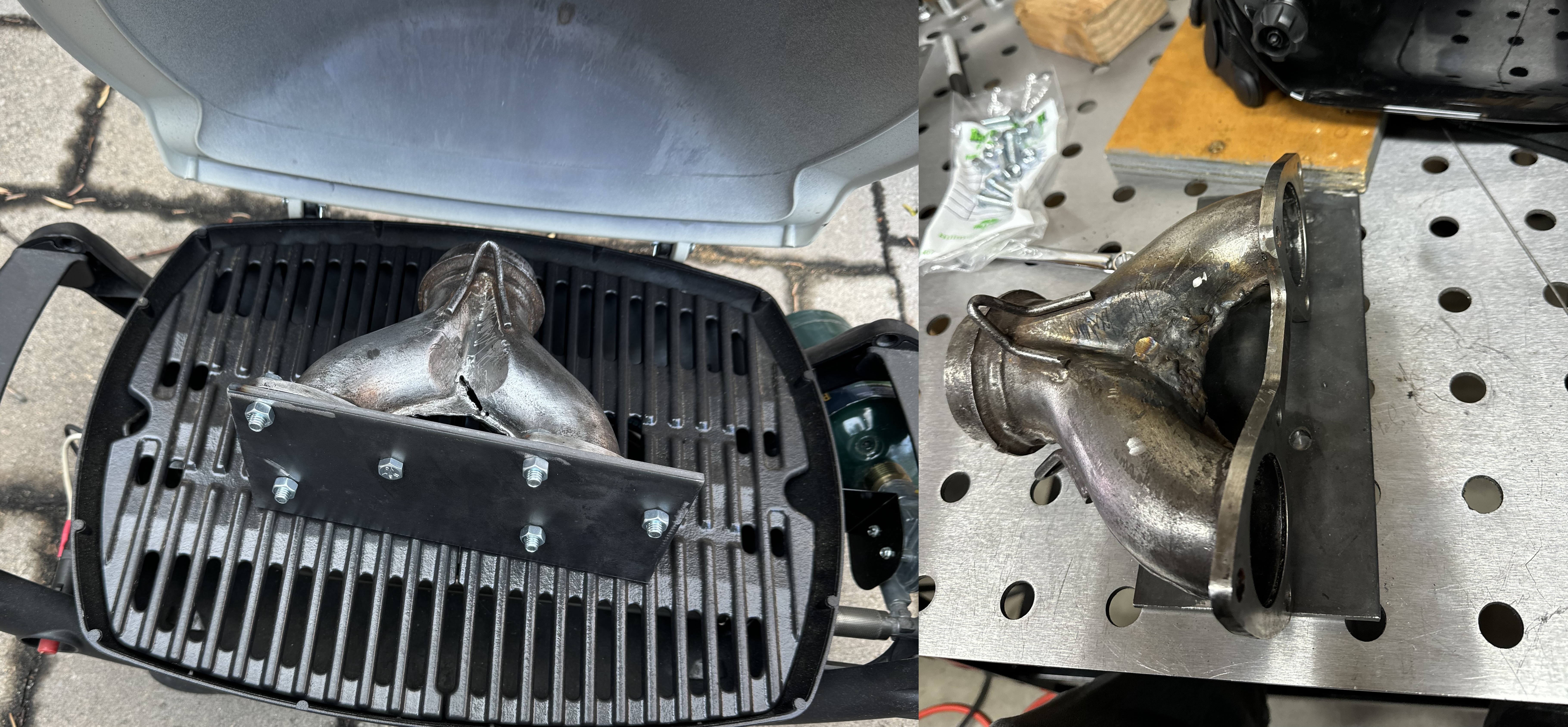 Preheat and welding ypipe